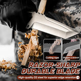 Purple Dragon Fixed Blade Knife with Kydex Sheath - D2 Steel Survival Knives for Camping, Bushcraft, Hunting - Ergonomic G10 Handle Outdoor Survival Gear Gift for Men(Black-T)