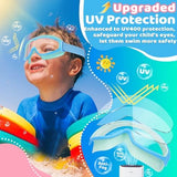 Vvinca Kids Goggles with Comfort Fabric Strap, Kids Swim Goggles Wide View Anti-Fog/UV No Leaking Swimming Goggles for 3-14