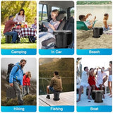 imodomio Retractable Portable Toilet Camping Toilet - Adjustable Height Camp Toilet Portable Potty for Camping, Car, Travel, Boat, Beach, Tent and Emergency Use