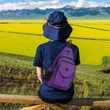 MOSISO Sling Backpack,Canvas Crossbody Hiking Daypack Bag with Anti-theft Pocket