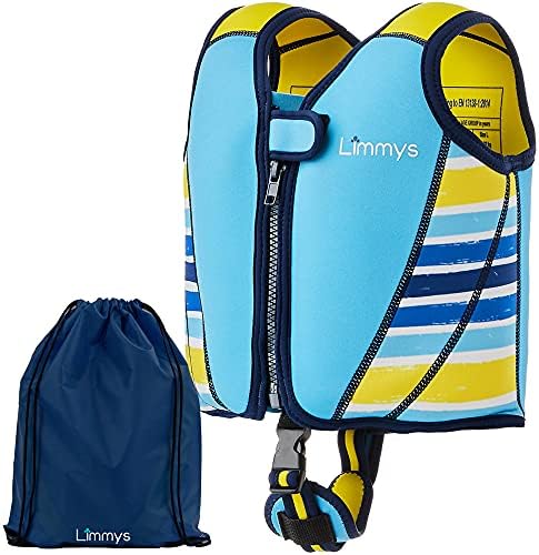 Limmys Premium Kids Swim Vest - Toddler Swim Jacket and Buoyancy Swimming Aid - Modern Design Swimming Vest for Boys, Girls and Babies - Drawstring Bag Included