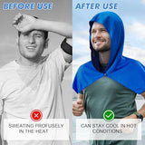 2 Pack Cooling Hoodie Towels, Instant Cooling Towels for Neck and Face, UPF 50 Sun Protection, Ice Towel for Hot Weather, Head Towel for Sports, Camping, Cycling & More Activities