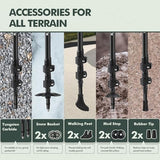 KINGGEAR Nordic Walking Stick, TP1 Hiking Poles Retractable Lightweight 7075 Aluminum, Trekking Poles with Flip Lock, Natural Cork and EVA Grip, 2pc Hiking Gear
