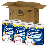 Charmin Ultra Soft Cushiony Touch Toilet Paper, 24 Family Mega Rolls = 123 Regular Rolls