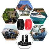 6 Gauge Marine Wire 6 AWG Marine Grade Wire Include 6 Gauge 20FT Red & 20FT Black,6 AWG Tinned Copper Electrical Cable for Boat Speaker Battery Lighting Solar Panel Automotive Camper Trailer