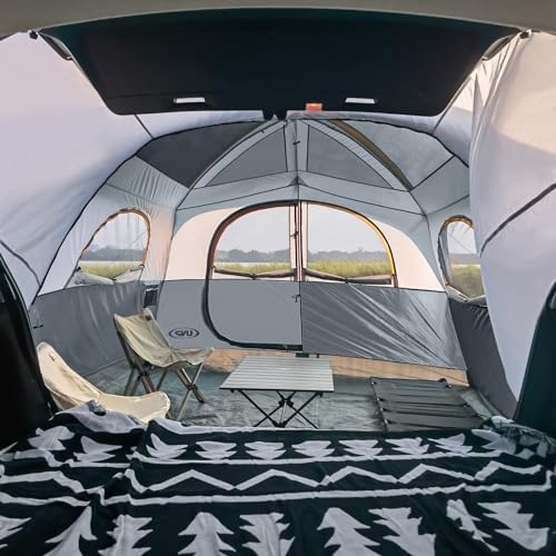 UNP SUV Tent for Camping, 6-Person SUV Tailgate Tent - Easy Set Up with Rainfly, 10'x9'x78in(H)