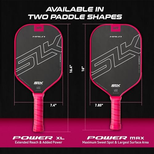 Selkirk Sport SLK Halo Raw Carbon Fiber Pickleball Paddle | Designed in The USA | Choose from The T700 Raw Carbon Fiber Power, The 18k Ultraweave Control, or The Kevlar Linkweave Thermoformed Pro