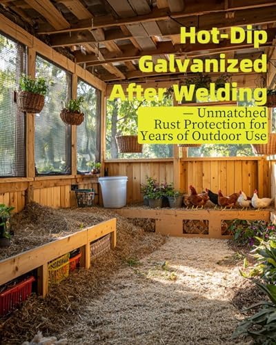 SEBOSS Hardware Cloth 1/2 inch 48 x 100 Ft 19-Gauge, Hot-dip Galvanized After Welding, Chicken Wire Fencing Wire Mesh Roll Rat Wire Gopher Mesh