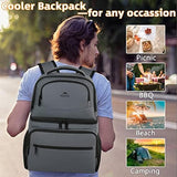 MATEIN Cooler Backpack, 26 Cans Insulated Lunch Backpack for Men Women, Leakproof Double Layer Lunch Cooler Bag Lightweight Soft Lunch Backpack with Cooler Compartment, Beach Camping Hiking Beer Gifts