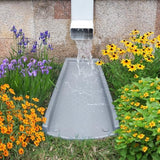 Splash Blocks for Gutters Downspouts, 24" Downspout Extensions for Rain Water Drainage, Thickened Gutter Splash Guard with Fixing Piles(2 Pack, Gray)