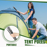 Fiberglass Tent Poles Replacement Pre Assembled Black Tent Poles Camping Rod Parts for Hiking Outdoor Camping Backpacking