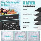 INSMEER Insulated Cooler Bag 90Cans/55L Large Cooler Bag Soft Sided Cooler with Shoulder Strap, Collapsible Coolers, Portable Leakproof Lunch Cooler for Camping/Beach/Food Delivery/Picnic