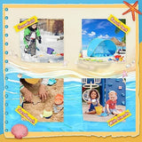 Monobeach Baby Beach Tent with Sand Toys Pop Up Portable Shade Pool UPF50+ UV Protection Sun Shelter for Infant with Easy Set Up Canopy (Blue with Sand Toys)