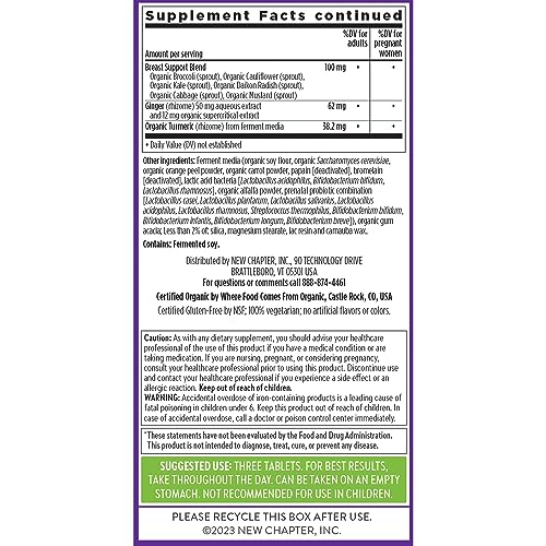 New Chapter Advanced Perfect Prenatal Vitamins, 192ct, Made with Organic, Non-GMO Ingredients for Healthy Baby & Mom - Folate (Methylfolate), Whole-Food Fermented Iron, Vitamin D3 + Ginger