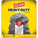 Glad Large 30 Gallon Trash Bags, Unscented Heavy Duty Garbage Bags, Forceflex with Drawstring, 68 Count (Packaging May Vary)
