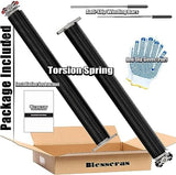 Garage Door Torsion Springs with Non-Slip Winding Bars, Oil-Free Electrophoretic Coated Coil 2-Inch Diameter Spring Set, 1 Pair, 207 X 2'' X 22''