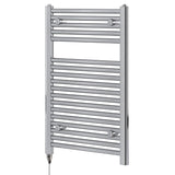 Newark Chrome Electric Towel Radiator | Towel Warmer Radiator Rail | Bathroom Heated Towel Ladder Rail | 770 x 500