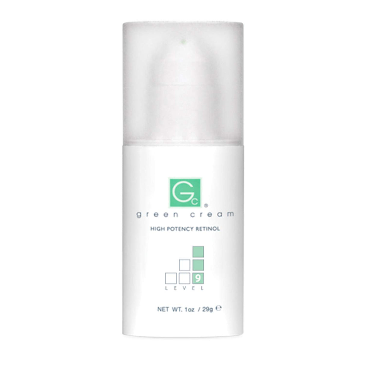 Green Cream Retinol, Level 9, High Potency, Airless Pump, 1 Ounce