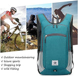 DOJUNS Hiking Backpack 15L Small Travel Backpack Lightweight Foldable Daypack Packable Camping Backpacks for Women Men (Blue)