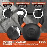 Yes4All Powder Coated Cast Iron Kettlebell Strength Training Kettlebells Weight Set for Full Body Workout, Home Gym