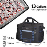 Maelstrom Soft Cooler Bag,Collapsible Soft Sided Cooler,24/30/60/75 Cans Beach Cooler,Ice Chest,Large Leakproof Camping Cooler,Portable Travel Cooler for Grocery Shopping,Camping,Road Trips