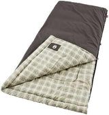Coleman Heritage Big & Tall Cold-Weather Sleeping Bag - 10F Camping for Adults, Comfortable & Warm Flannel for Outdoor Use, Fits Adults up to 6ft 7in Tall