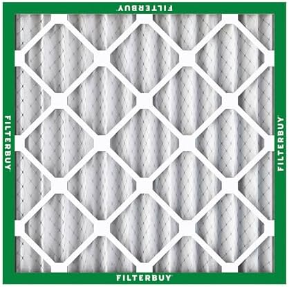Filterbuy 20x20x2 Air Filter MERV 8 Dust Defense (6-Pack), Pleated HVAC AC Furnace Air Filters Replacement (Actual Size: 19.50 x 19.50 x 1.75 Inches)