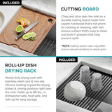 KRAUS Kore 36-Inch Undermount Workstation 16 Gauge Single Bowl Stainless Steel Kitchen Sink with Accessories, KWU110-36