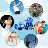 Grip Strength Trainer(5 Pack) with Finger Exerciser, Hand Grip Strengthener, Finger Stretcher,Grip Ring & Stress Relief Ball for Muscle Building and Injury Recover with Carry Bag