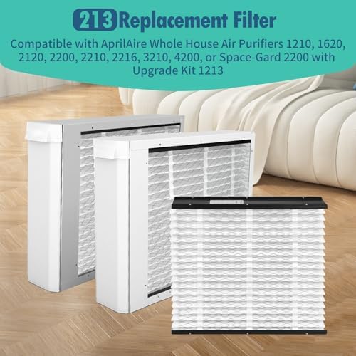 3 Pack 213 Replacement Filter,MERV 13 20x25x4,Compatible with AprilAire Whole House Air Purifiers 1210, 1620, 2120, 2200, 2210, 2216, 3210, 4200, or Space-Gard 2200 with Upgrade Kit 1213