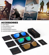 KALIYADI Polarized Sunglasses for Men, Lightweight Sun Glasses with UV Protection for Driving Fishing Golf