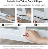 33 Ft Self-Adhesive Weather Stripping Door Seal Strip for Door Window, 0.35" Wide x 0.35" Thick, Gray