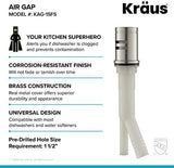 KRAUS Dishwasher Air Gap in Spot Free All-Brite™ Stainless Steel, KAG-1SFS