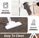 COSY HOMEER Edging Stair Treads Non-Slip Corner Indoor Stair Runners for Wooden Steps,Landing Slip Resistant Stair Rugs Mat for Kids and Dogs,100% Polyester TPE Backing,Brown,30x30 inch