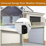 Garage Door Seal Top and Sides, 40 FT Universal TPE Weather Stripping Trim Seal Weatherproofing Seal with Nails and Lids in White
