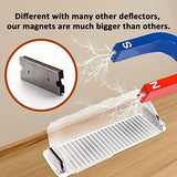 4 Pack Transparent Adjustable Air Deflector for Vents, Sidewalls and Ceiling Registers, 8.5" to 15"
