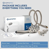 6-Mode High Pressure Handheld Shower Head Set, Consumer Reports Recommended HOPOPRO High Flow Hand Held Showerhead with 59 Inch Hose Bracket Teflon Tape Rubber Washers