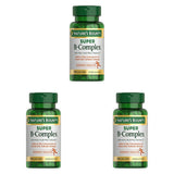Nature's Bounty Super B Complex Vitamins with Vitamin C & Folic Acid,Vitamins for Immune & Cellular Energy Support,150 Tablets,(Pack of 3)