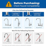 Waterdrop Countertop Water Filter, NSF/ANSI 42&372 Certified,5-Stage Stainless Steel Faucet Water Filter for 8000 Gallons, Reduces Heavy Metals, Bad Odor and 99% Chlorine,WD-CTF-01(1 Filter Included)