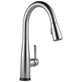 Delta Faucet Essa Touchless Kitchen Faucet with Touch Technology, Brushed Nickel Kitchen Sink Faucet with Pull Down Sprayer, Arctic Stainless 9113TL-AR-DST