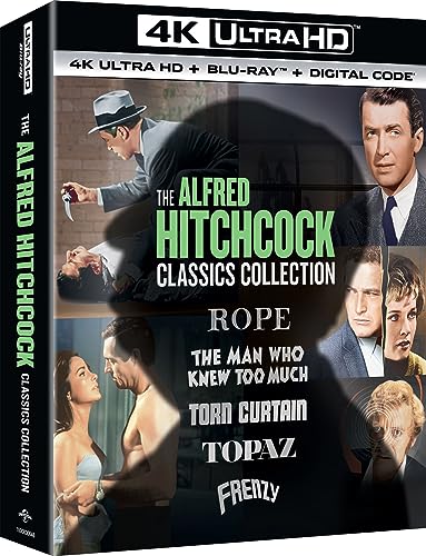 The Alfred Hitchcock Classics Collection (Rope / The Man Who Knew Too Much / Torn Curtain / Topaz / Frenzy) - 4K Ultra HD + Blu-ray + Digital [4K UHD]