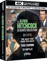 The Alfred Hitchcock Classics Collection (Rope / The Man Who Knew Too Much / Torn Curtain / Topaz / Frenzy) - 4K Ultra HD + Blu-ray + Digital [4K UHD]