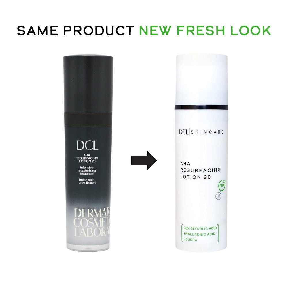 DCL Skincare AHA Resurfacing Lotion 20 with 20% Glycolic Acid, 1.7 Fl oz