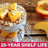 Nutristore Freeze Dried Peaches | 100% Natural, Healthy Fruit Snacks | Bulk #10 Can | Premium Quality & Crispy Fresh Taste | Emergency Survival Food Supply | 24 Servings | 25 Year Shelf Life