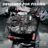 Ghosthorn Fishing Backpack with Rod Holder - Tackle Sling Bag - Fly Fishing Gifts for Men and Women