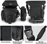 Jueachy Drop Leg Bag for Men Tactical Metal Detecting Thigh Pack with Water Bottle Pouch