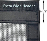 Fenestrelle Magnetic Screen Door for French & Sliding Door, Large Pet & Kids, Keep Bugs Out, Heavy Fiberglass Mesh, Self Closing Continuous Magnetic Seal (Fits Door Size 70"x80", Black Trim)