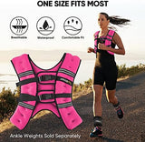 APEXUP Weighted Vest with 5lbs/10lbs/15lbs/20lbs/25lbs/30lbs Weights and Reflective Stripe, Weight Vest Men Women for Workout, Strength Training, Running
