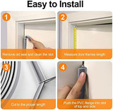 40 Feet Door Weather Stripping for Large Gap, Kerf Door Seal for Easy Installation (Grey)