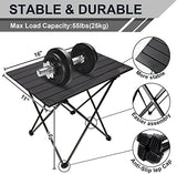 Camping Table Folding Portable Camp Side Table Aluminum Lightweight Carry Bag Beach Outdoor Hiking Picnics BBQ Cooking Dining Kitchen
